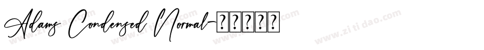 Adams Condensed Normal字体转换
